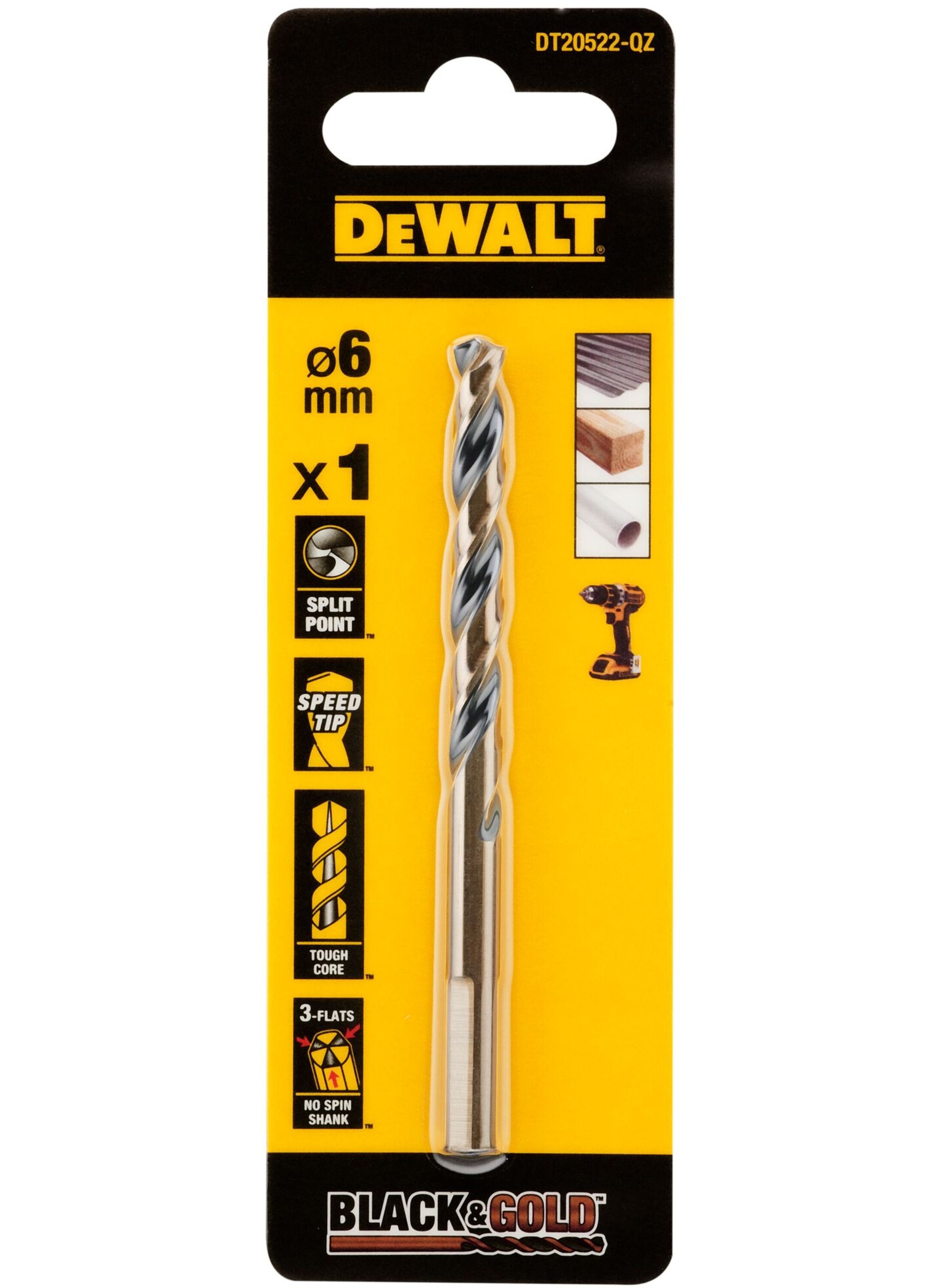 DeWalt Black & Gold Metaalboor | 6,5 mm - DT20523-QZ