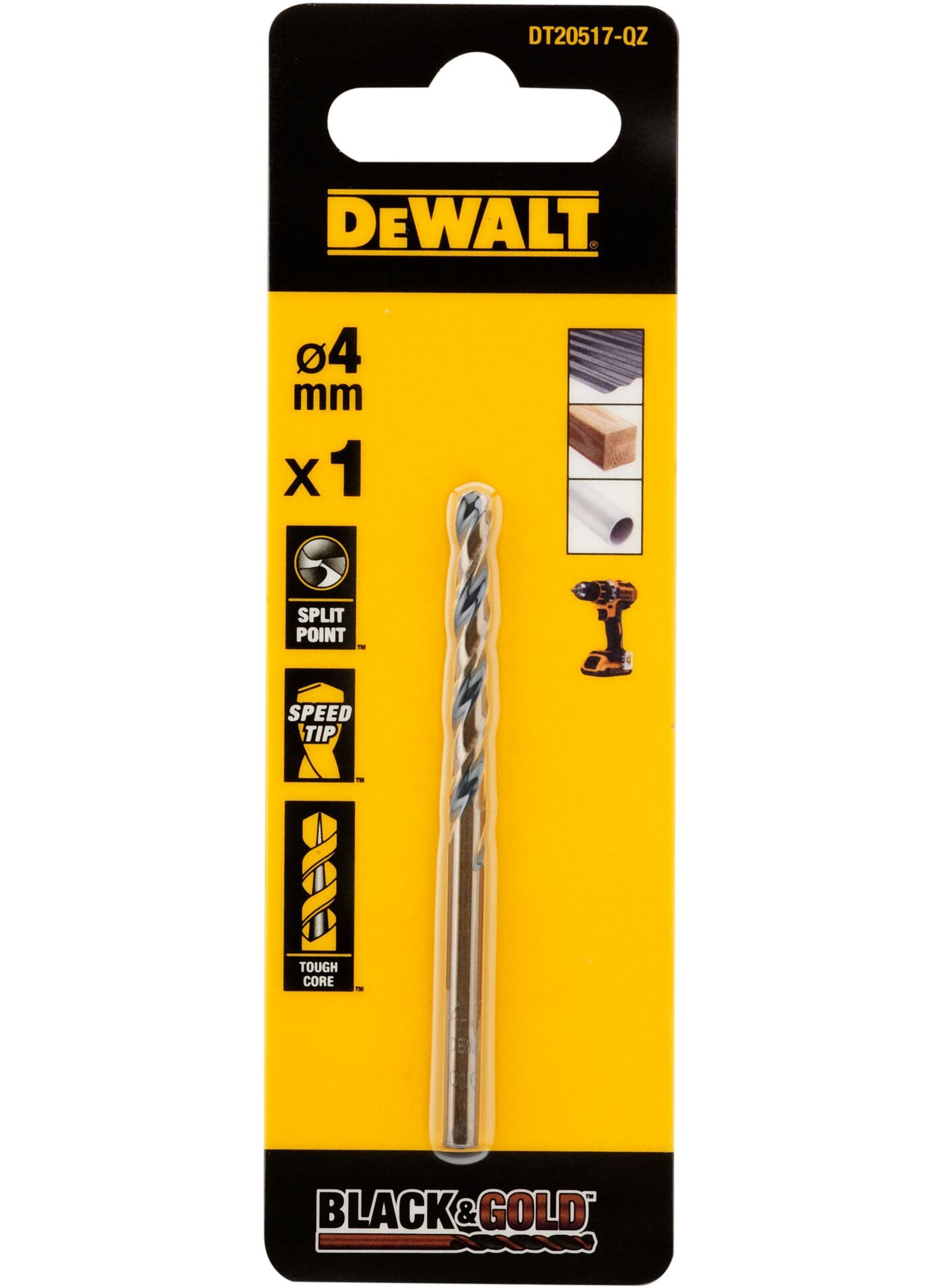 DeWalt Black & Gold Metaalboor | 4 mm - DT20517-QZ