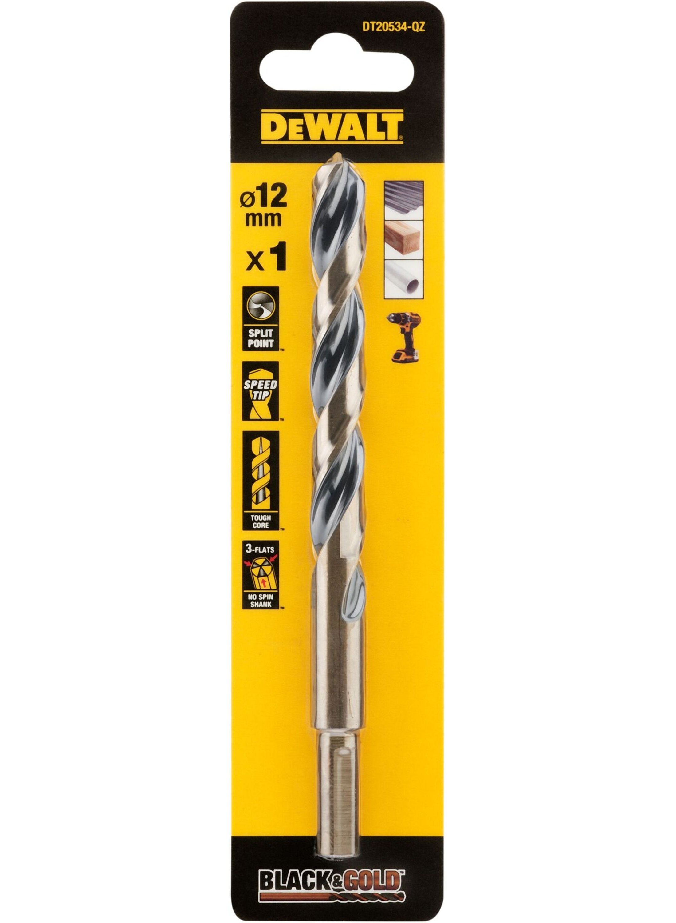 DeWalt Black & Gold Metaalboor | 12,5 mm - DT20535-QZ