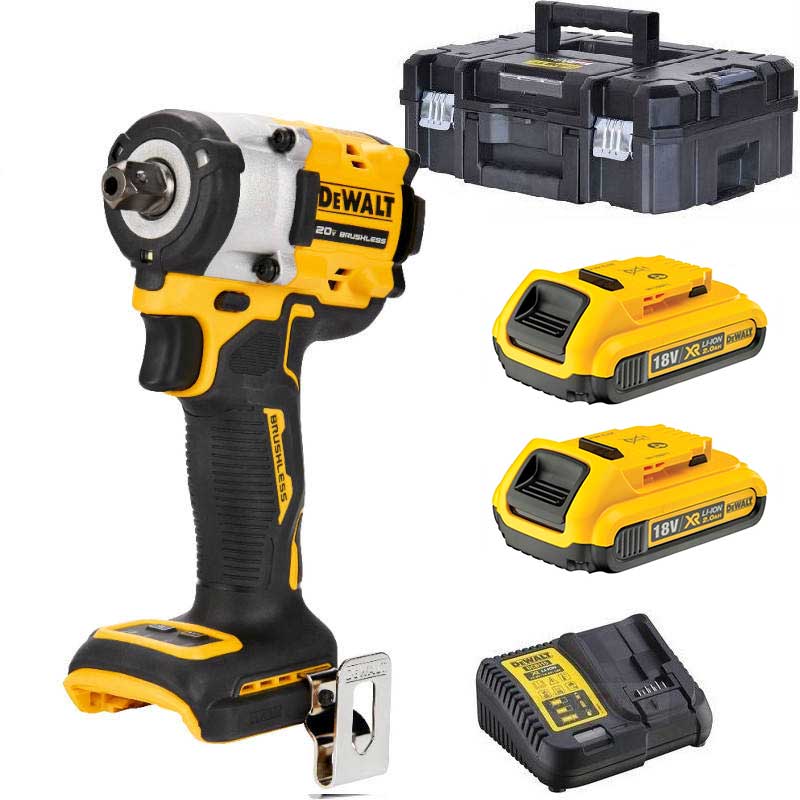 DeWalt DCF922D2T-QW - 18V XR Brushless Compacte Slagsmoersleutel | met 1/2" Pinaansluiting | 2 x 2.0Ah | in Tstak