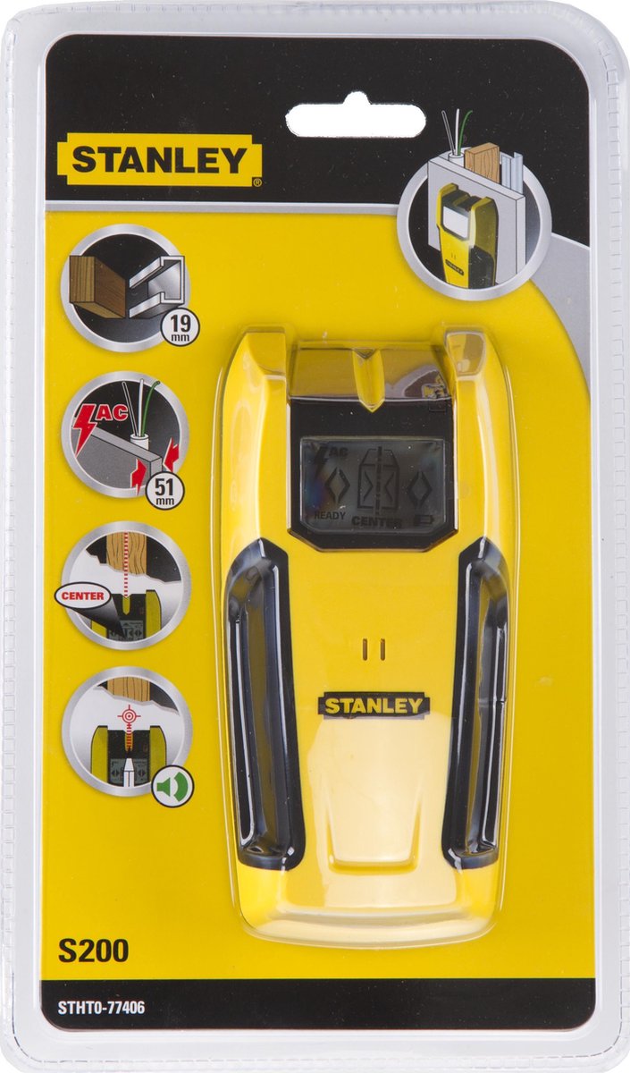 Stanley Materiaal Detector S200 - Geel