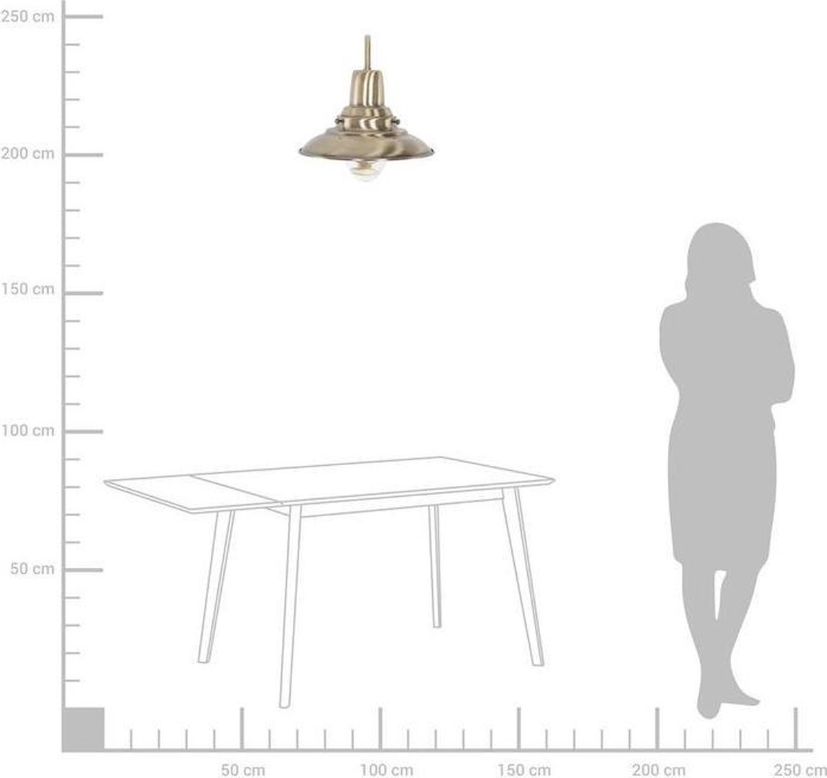 Beliani Pinega Hanglamp Metaal 29 X 29 Cm - Goud