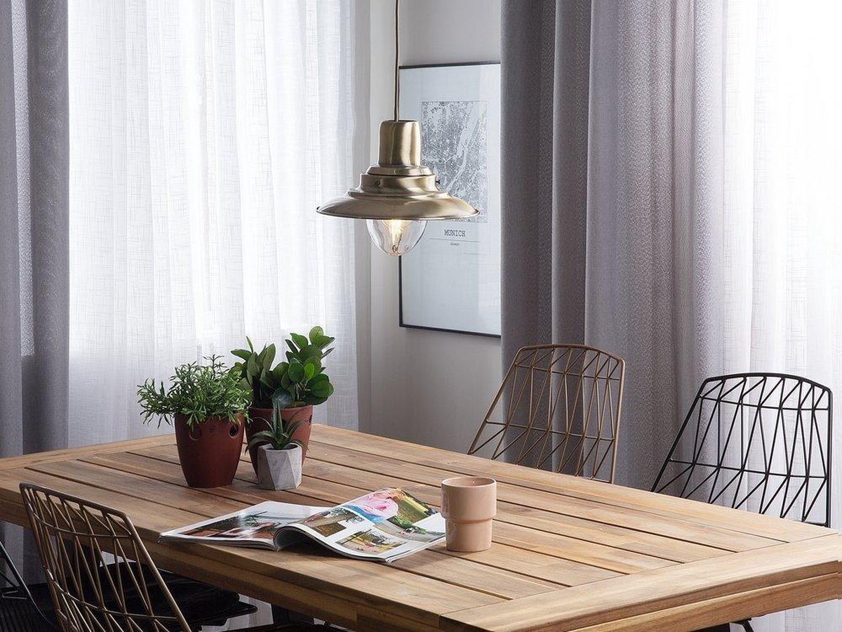 Beliani Pinega Hanglamp Metaal 29 X 29 Cm - Goud
