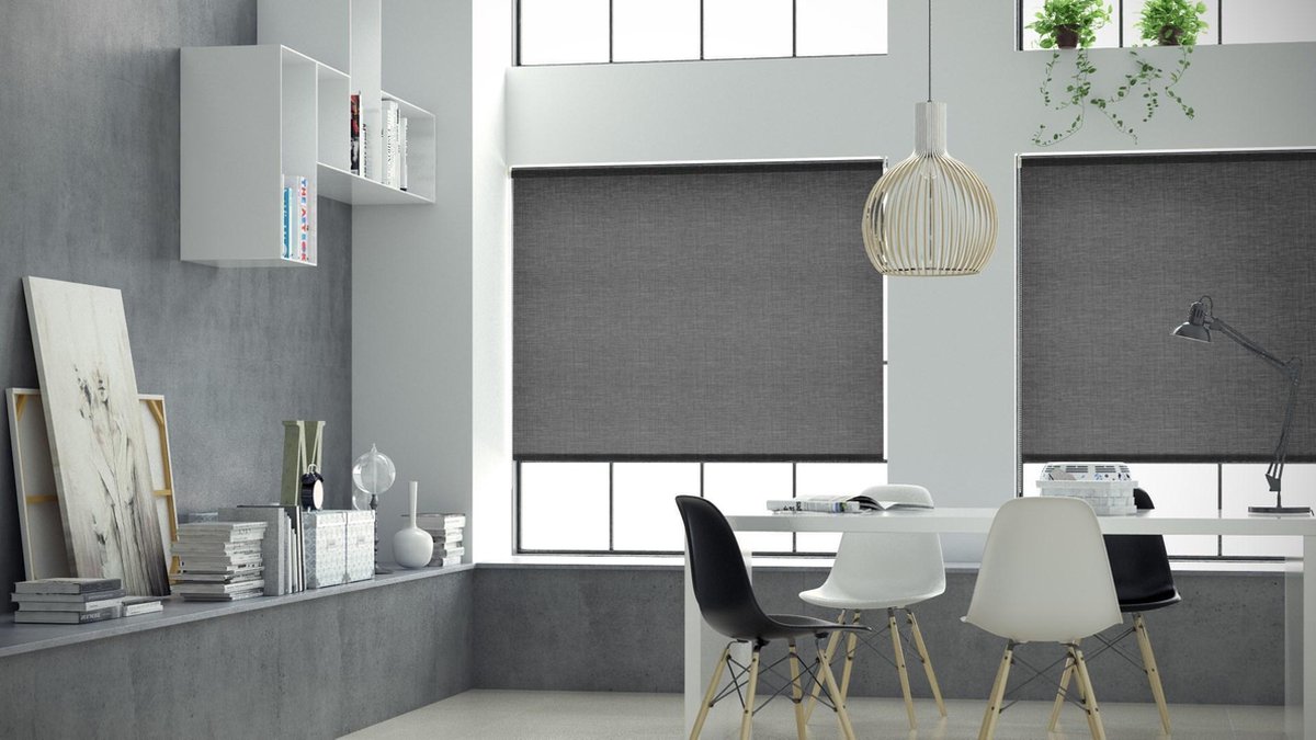 Decosol Rolgordijn Deluxe Doorschijnend 120x190 Cm Antraciet
