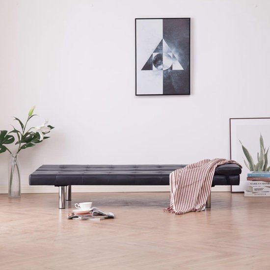 Vidaxl Slaapbank Met Twee Kussens Kunstleer - Bruin