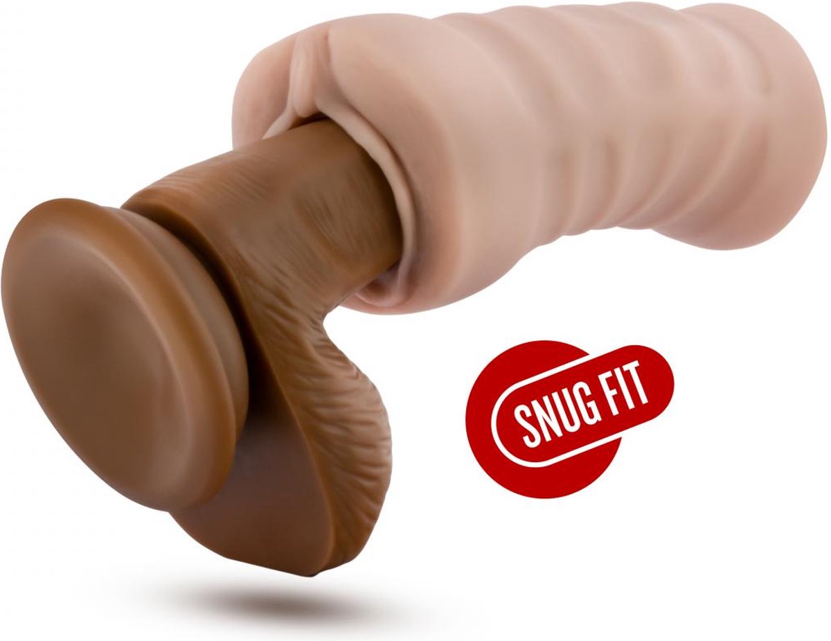 M For Men Vagina masturbator Ashley met vibratiebullet - Beige