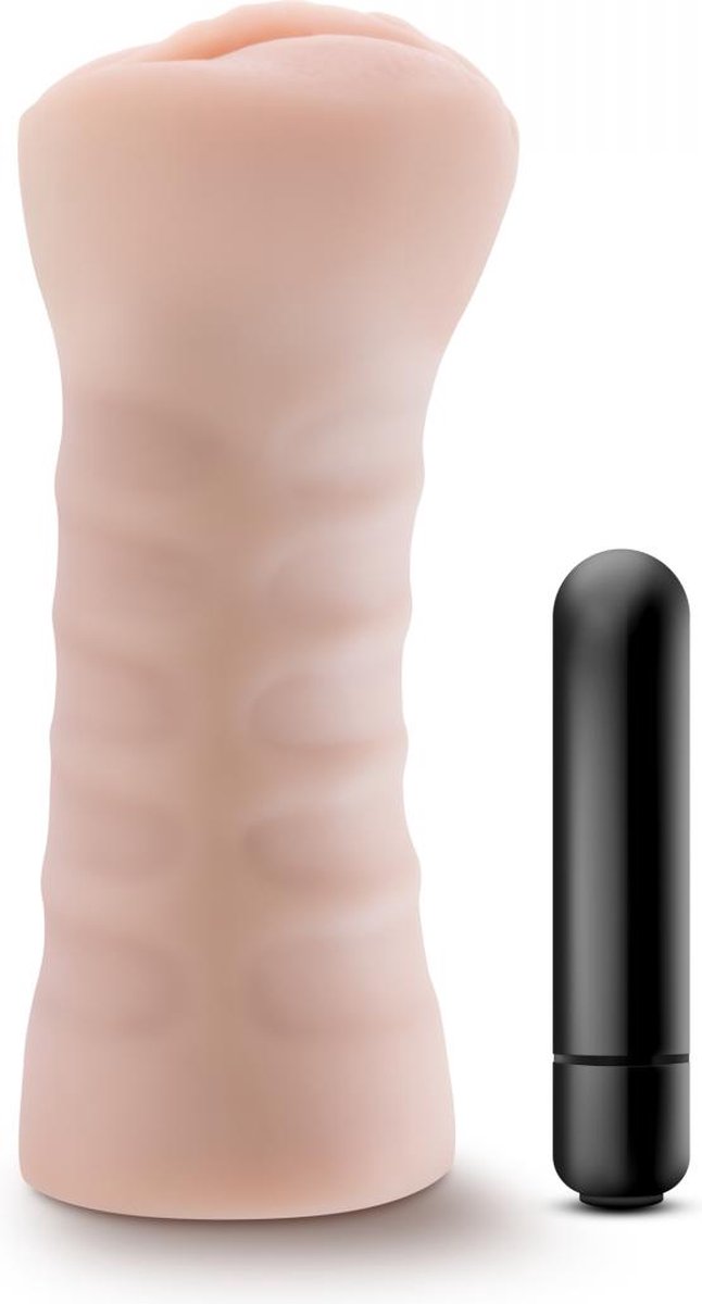 M For Men Vagina masturbator Ashley met vibratiebullet - Beige