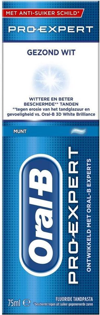 Oral B Tandpasta Pro-Expert Gezond Voordeelverpakking 12x75ml - Wit