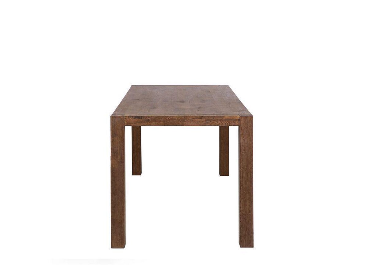 Beliani Natura Eettafel Eikenhout 85 X 150 Cm - Bruin