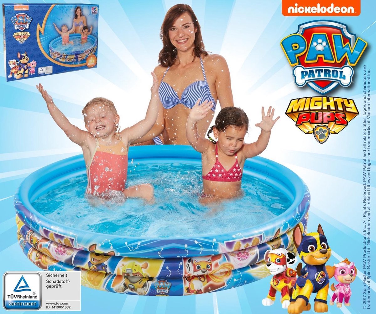 Happy People Opblaaszwembad Paw Patrol 122 X 23 Cm - Blauw