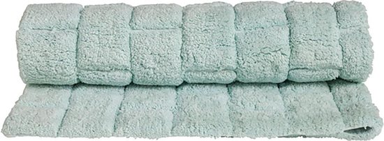 Seahorse Metro Badmat - 100% Katoen - Badmat (60x90 Cm) - Lily Green - Groen