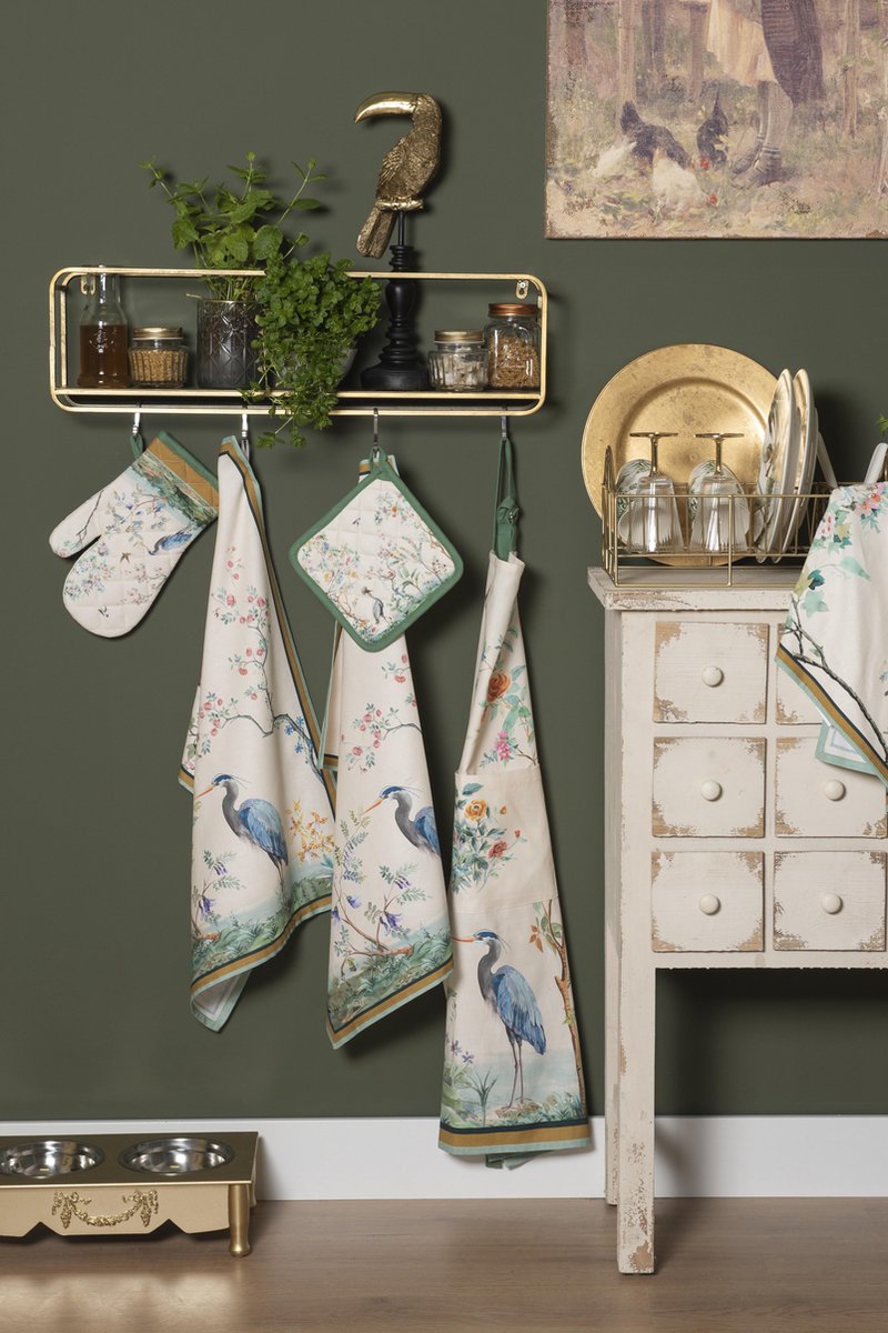 Clayre & Eef Tafelkleed 150x250 Cm - Beige