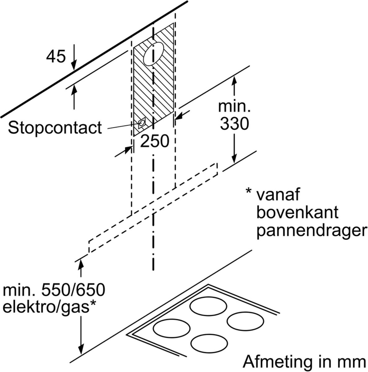 Bosch DWB96DM50 Schouwkap - Silver