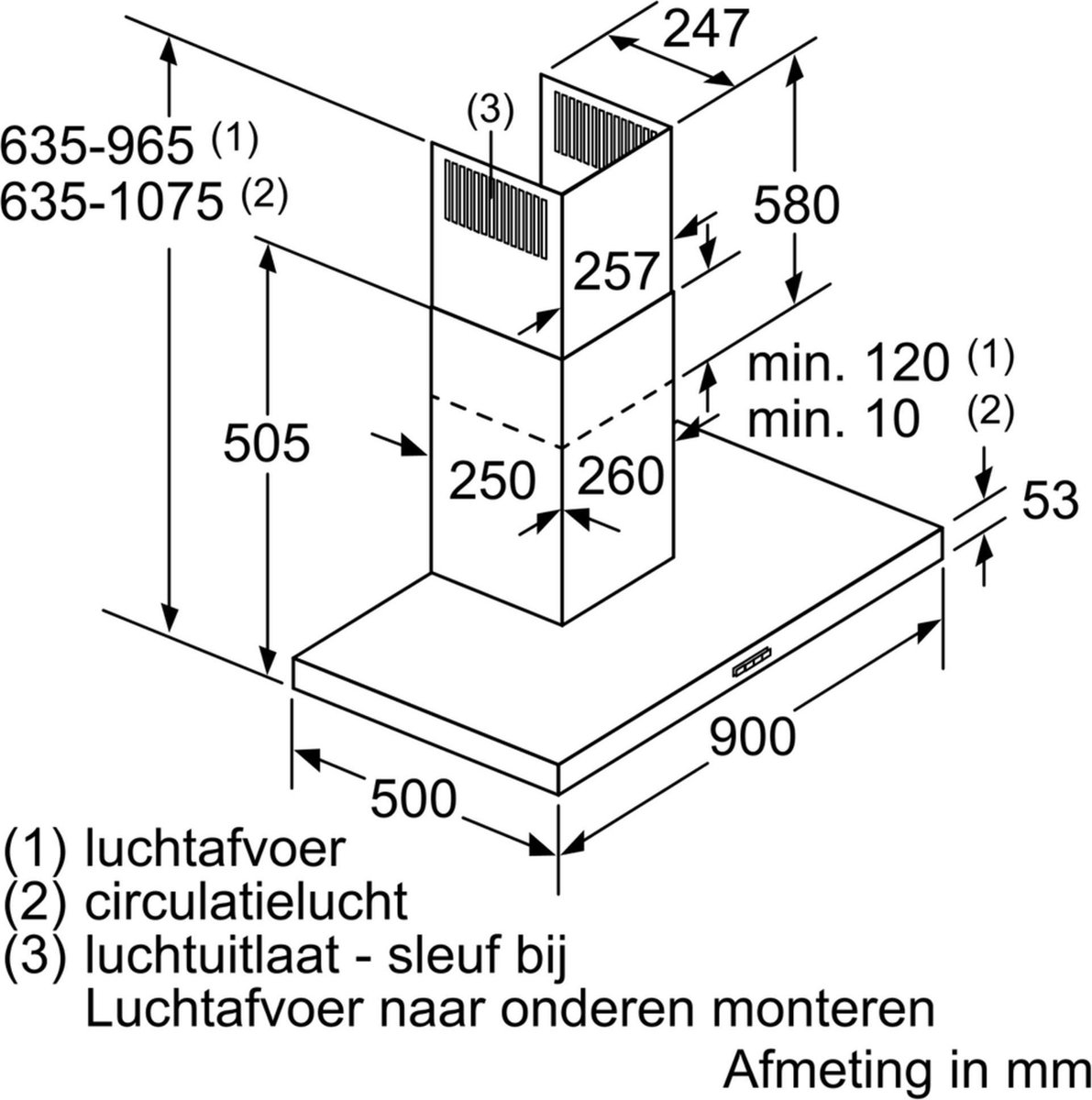 Bosch DWB96DM50 Schouwkap - Silver