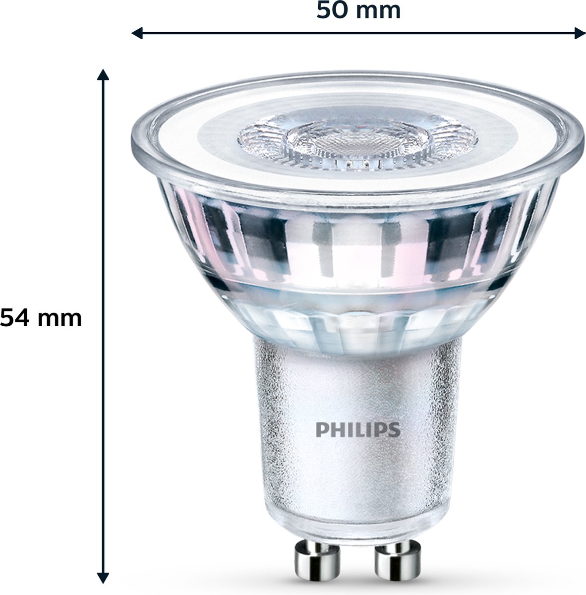 Philips Ledspot 6-pack 4.6 W - 50 W GU10 Warmwit