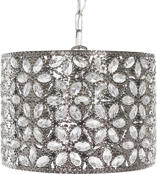 Beliani Sajo Hanglamp Metaal 30 X 30 Cm - Silver