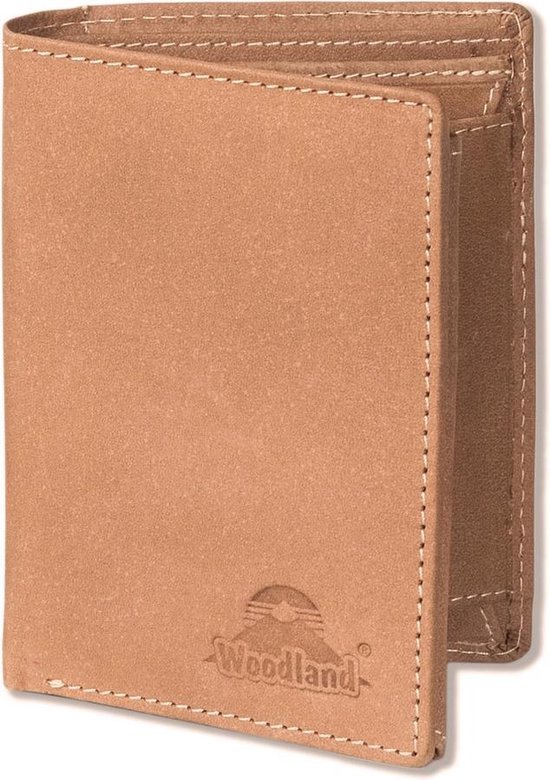 Woodland Billfold Hoog Portemonnee Leer - Heren En Dames - Anti Skim Rfid Bescherming - Cognac - Bruin