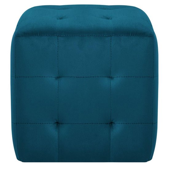 Vidaxl Nachtkastjes 2 St 30x30x30 Cm Fluweel - Blauw