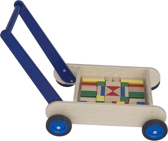 Van Dijk Toys Blokkenwagen 55 Cm - Blauw