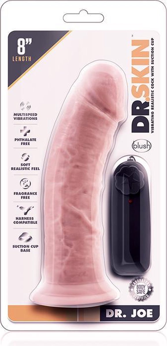 Blush Dr Skin vibrerende dildo 20 cm - Beige