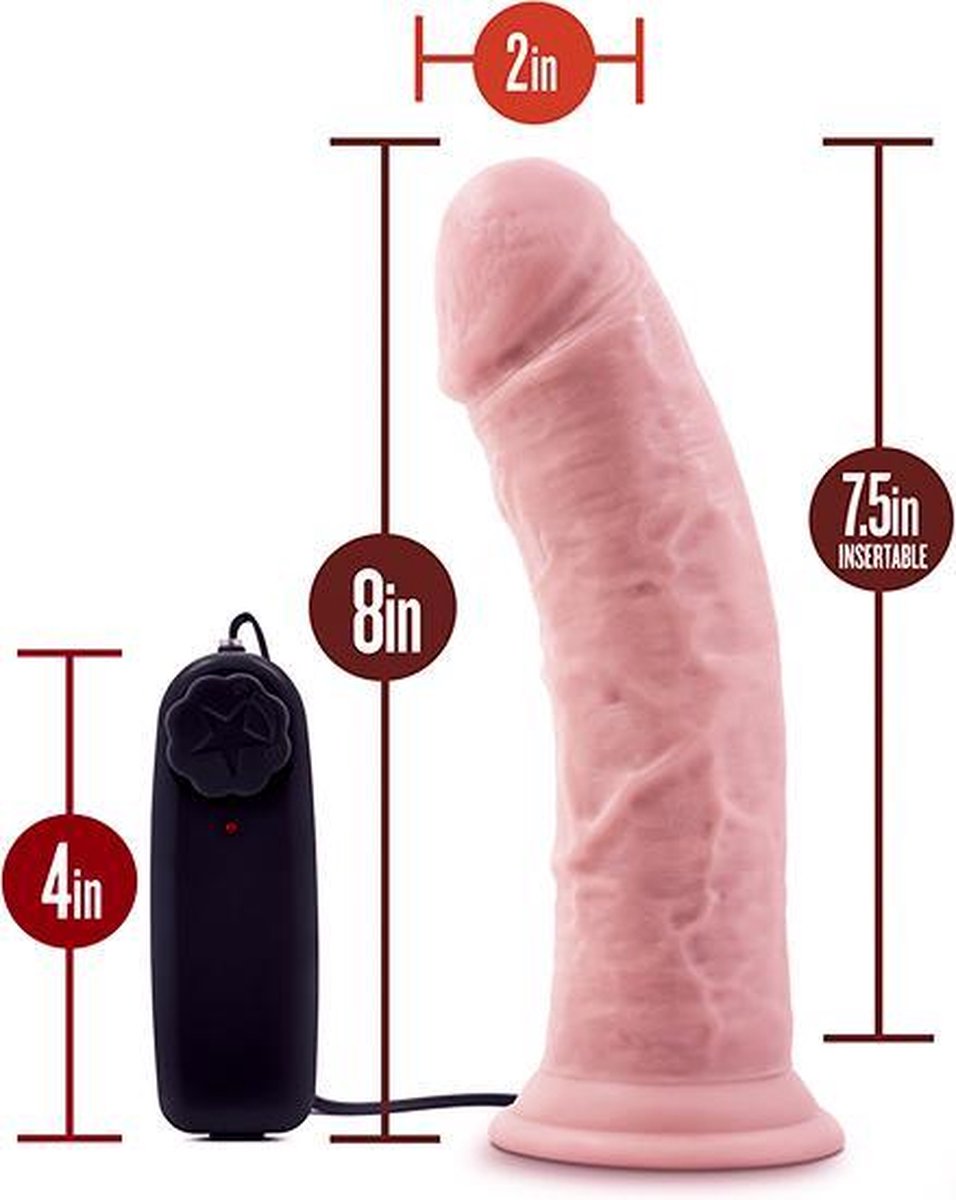 Blush Dr Skin vibrerende dildo 20 cm - Beige