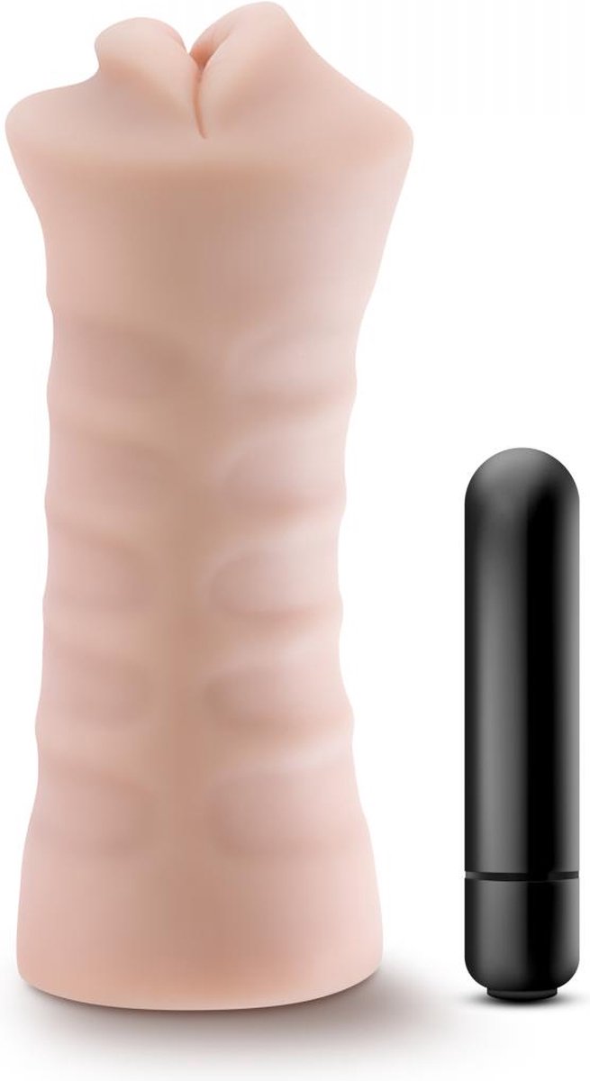 M For Men Mond masturbator Skye met vibratiebullet - Beige