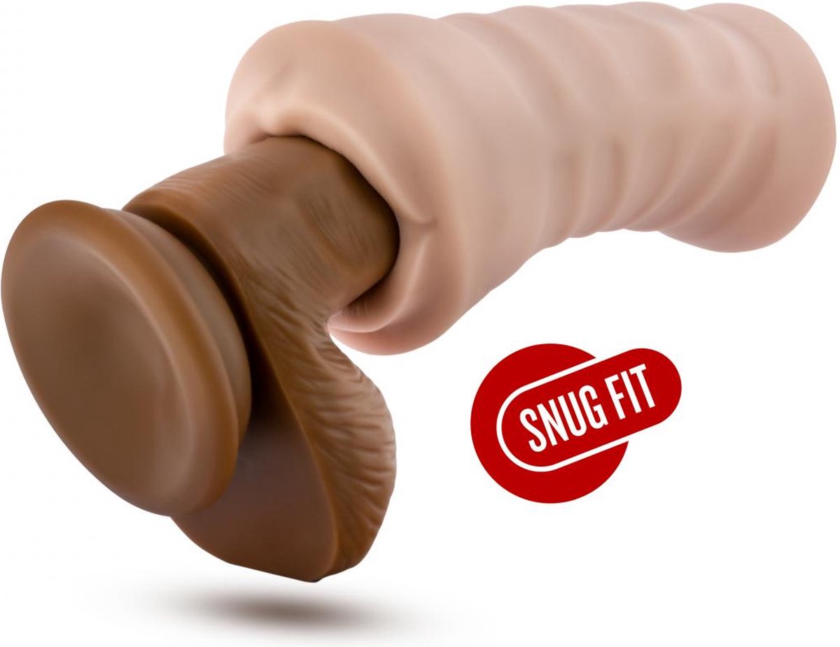 M For Men Mond masturbator Skye met vibratiebullet - Beige