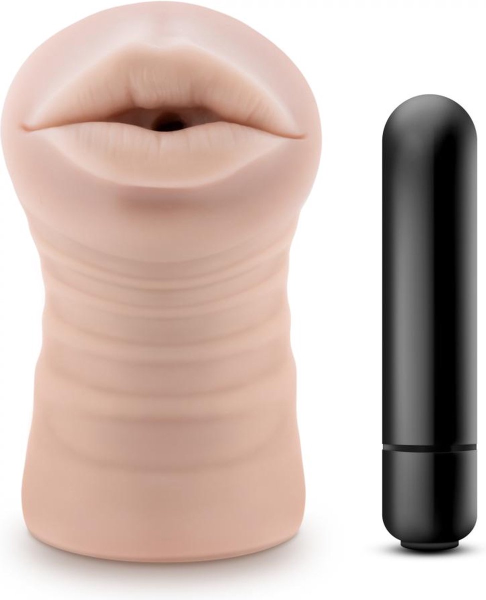 M For Men Mond masturbator Skye met vibratiebullet - Beige