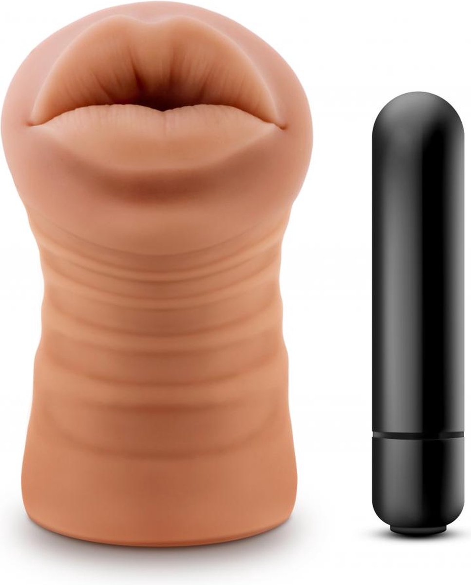 M For Men Mond masturbator Isabella met vibratiebullet M for Me - Beige