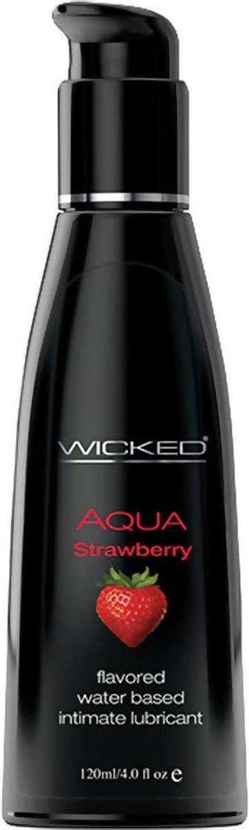 Wicked Aqua glijmiddel aardbeien smaak 120 ml