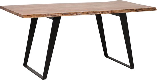 Beliani Jaipur Eettafel Acaciahout 93 X 180 Cm - Marrón