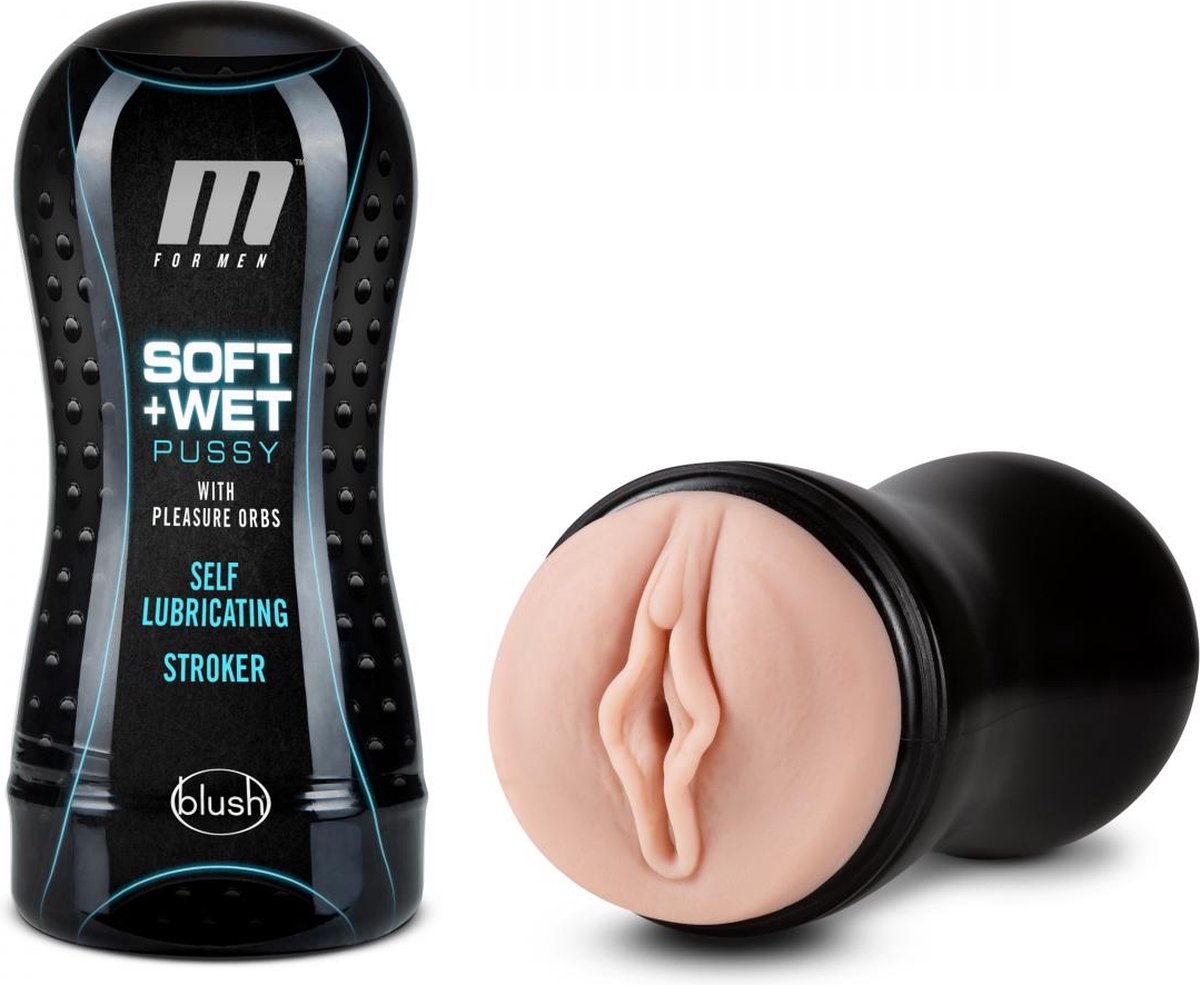 M For Men masturbator met glij-eigenschappen noppen - Beige