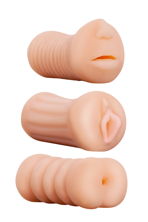 Dream Toys RealStuff set van 3 masturbators mond, vagina, anus
