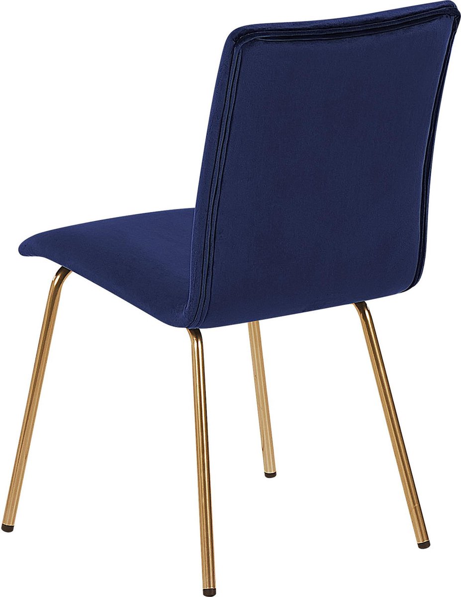 Beliani Rubio Eetkamerstoel Set Van 2 Fluweel 46 X 43 Cm - Blauw