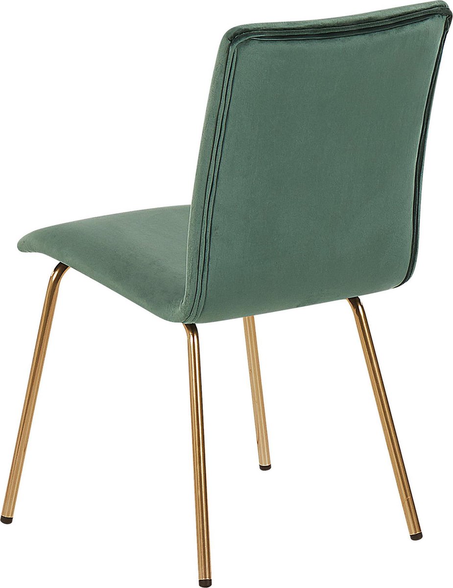 Beliani Rubio Eetkamerstoel Set Van 2 Fluweel 46 X 43 Cm - Groen