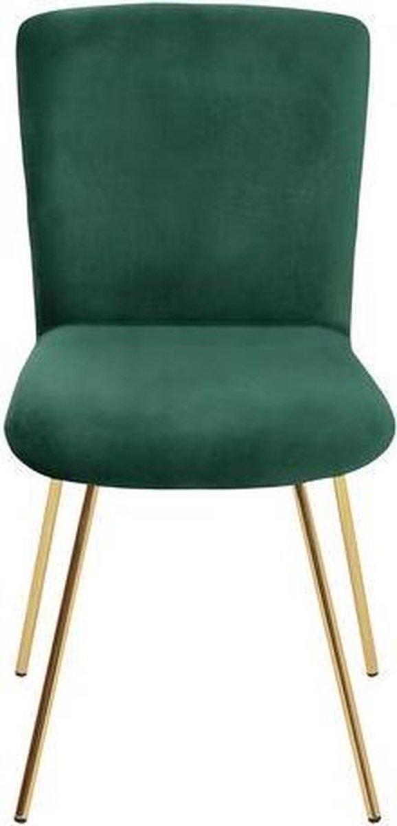 Beliani Rubio Eetkamerstoel Set Van 2 Fluweel 46 X 43 Cm - Groen