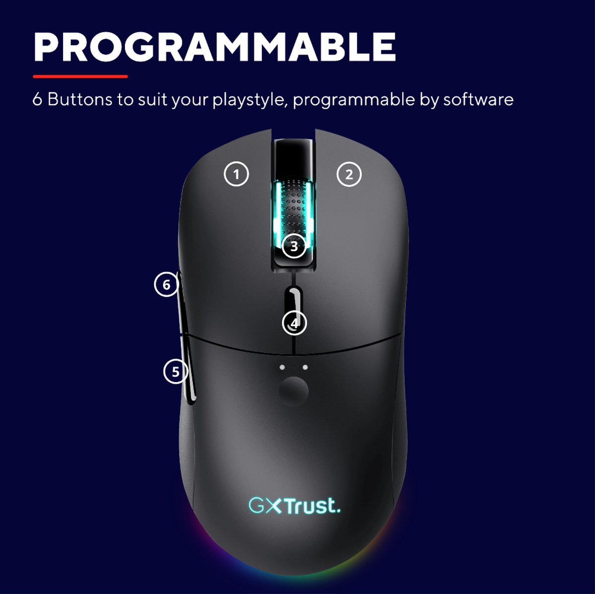 Trust GXT 980 Redex Draadloze Gaming-muis - Zwart