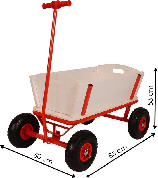 Benson Bolderkar - Bolderwagen Hout - Rood