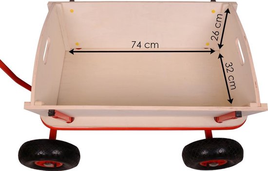 Benson Bolderkar - Bolderwagen Hout - Rood