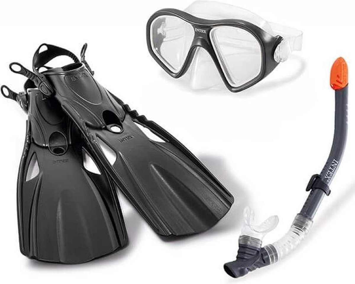 Intex Snorkelset Reef Rider Maat 41/45 - Zwart