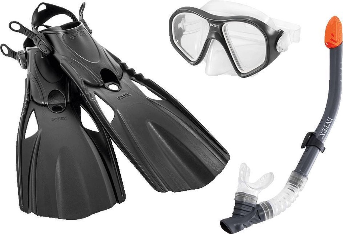 Intex Snorkelset Reef Rider Maat 41/45 - Zwart