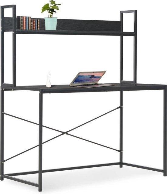 Vidaxl Computerbureau 120x60x138 Cm - Zwart