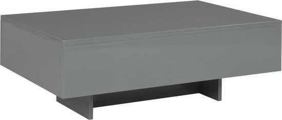 Vidaxl Salontafel 85x55x31 Cm Mdf Hoogglans - Grijs