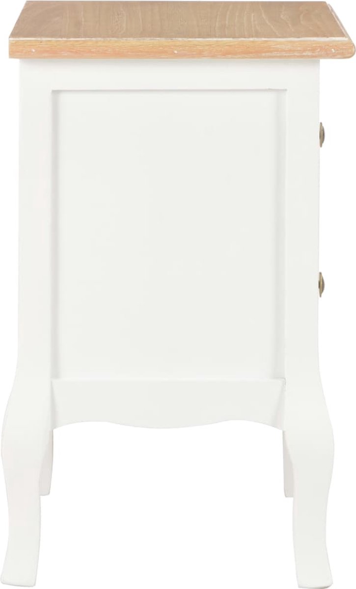 Vidaxl Nachtkastje 2 St 35x30x49 Cm Mdf - Wit