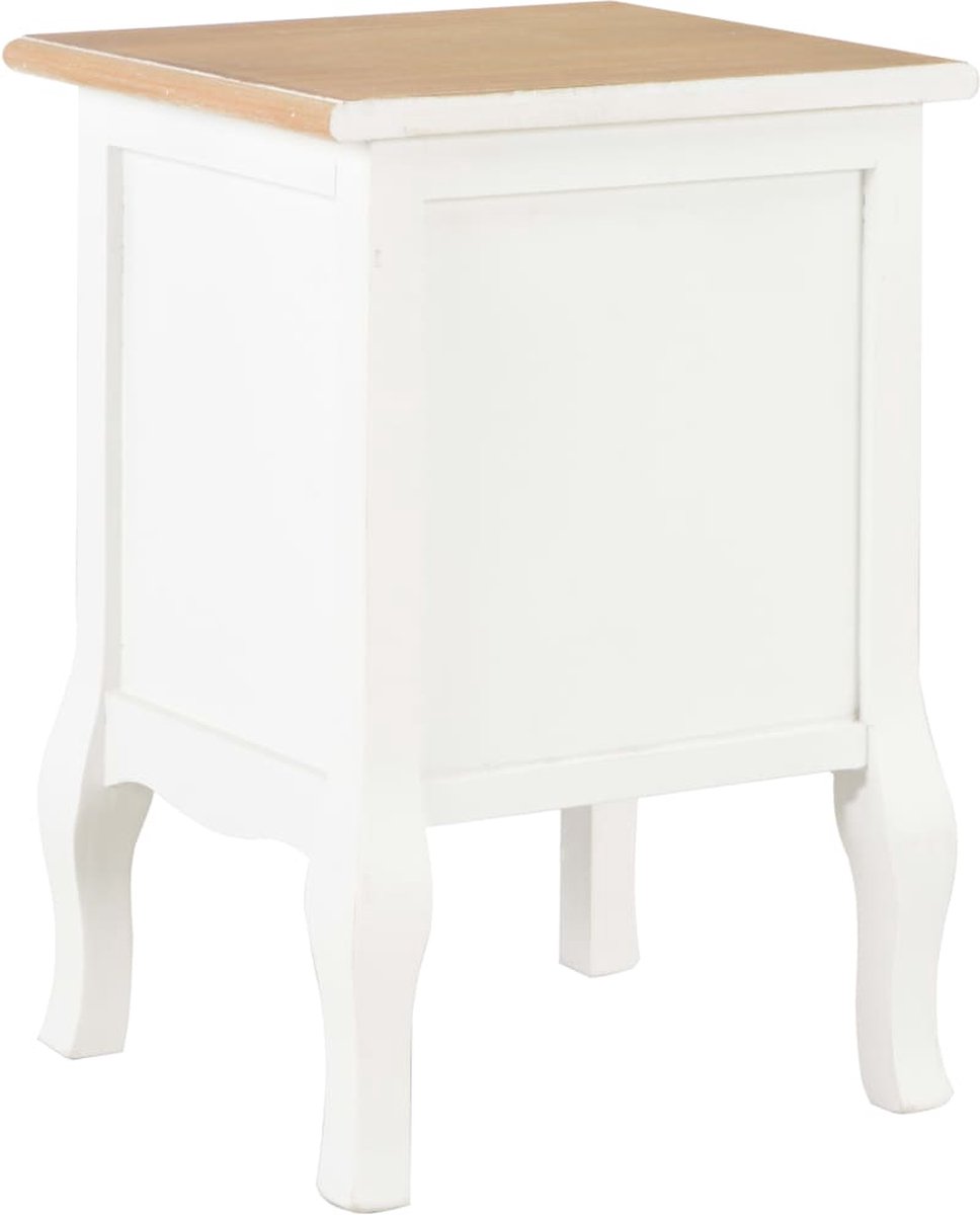 Vidaxl Nachtkastje 2 St 35x30x49 Cm Mdf - Wit