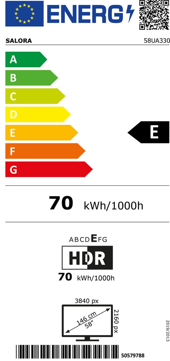 Salora 4K LED TV 58UA330 - Zwart