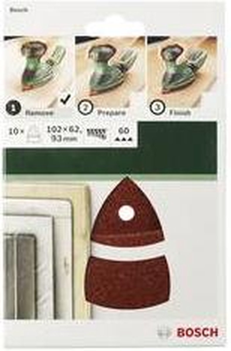 Bosch Schuurschijf PSM 102x102x62 mm K240 (10x)