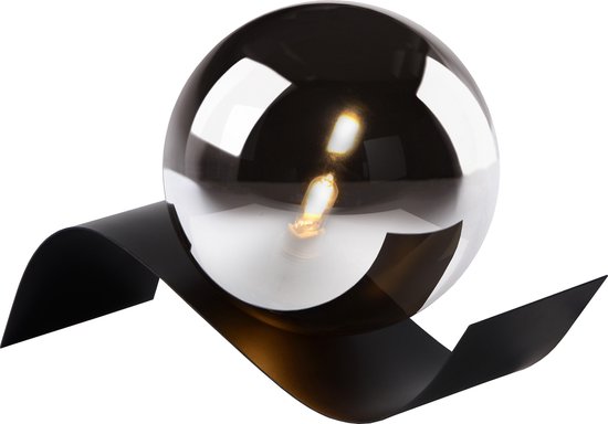 Lucide Yoni Tafellamp G9 28w H12cm / Smokey Glas - Zwart