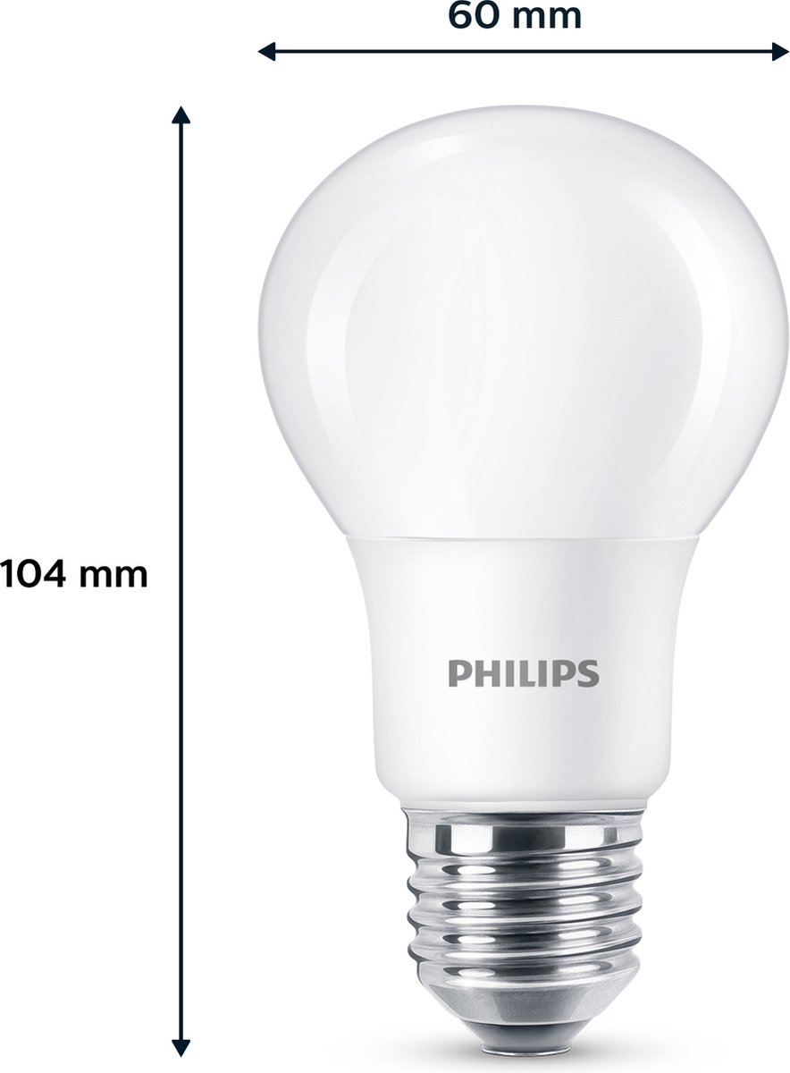 Philips Ledlamp 6-pack 8 W - 60 W E27 Warmwit