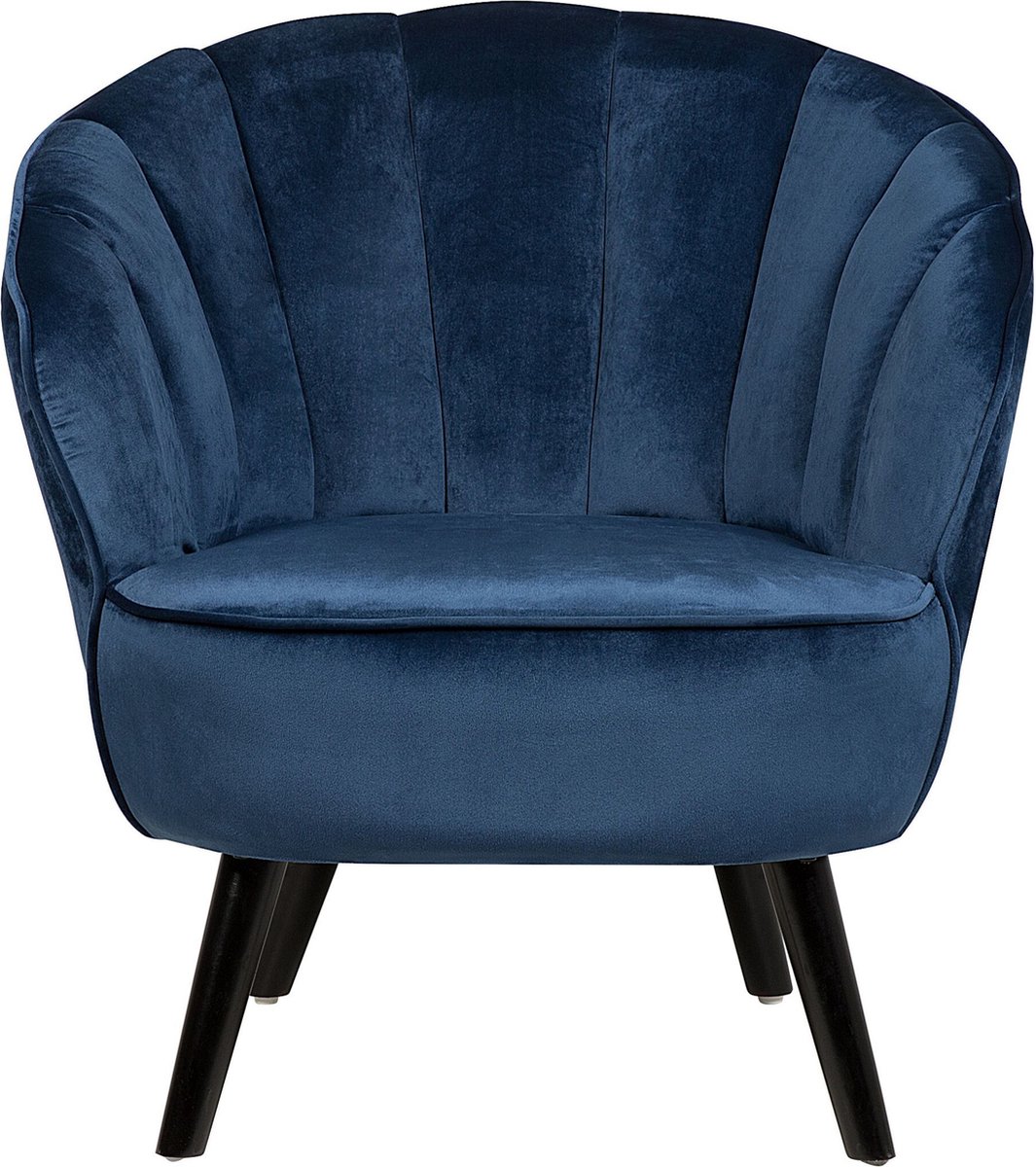 Beliani Dala Fauteuil Fluweel 77 X 52 Cm - Blauw